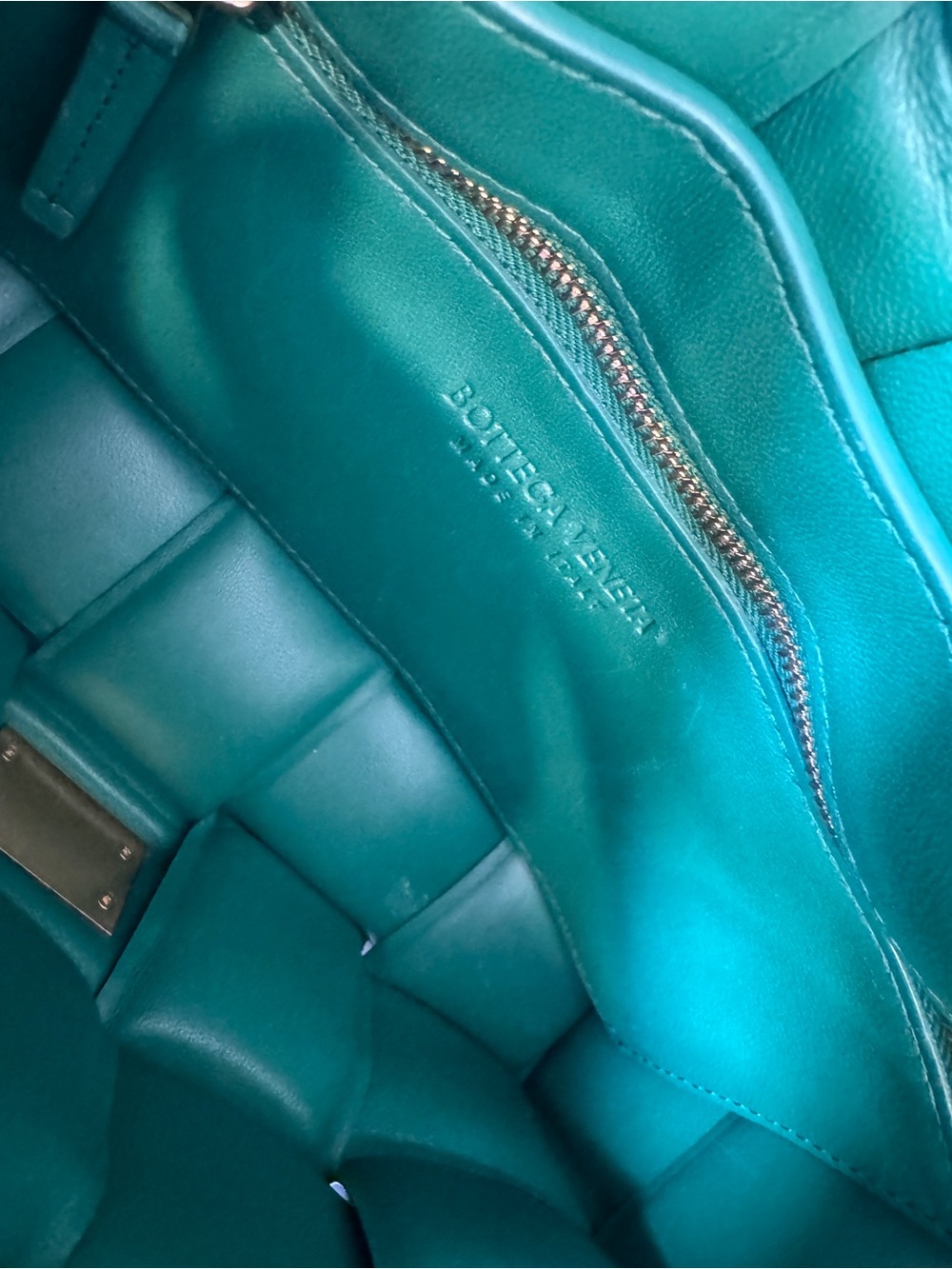 Bottega Veneta Padded Casette in ‘Racing Green’ Woven Leather Cross Body Bag - Picture 13 of 16